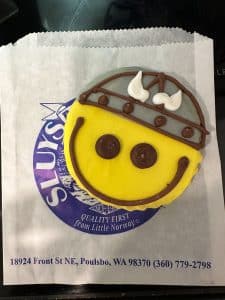 Viking Smiley Cookie at Sluys Poulsbo Bakery